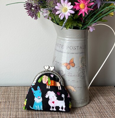 Coin Purse Clasp Wallet Coin Purse kiss clasp Dog MakerPlace by